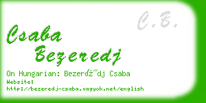 csaba bezeredj business card